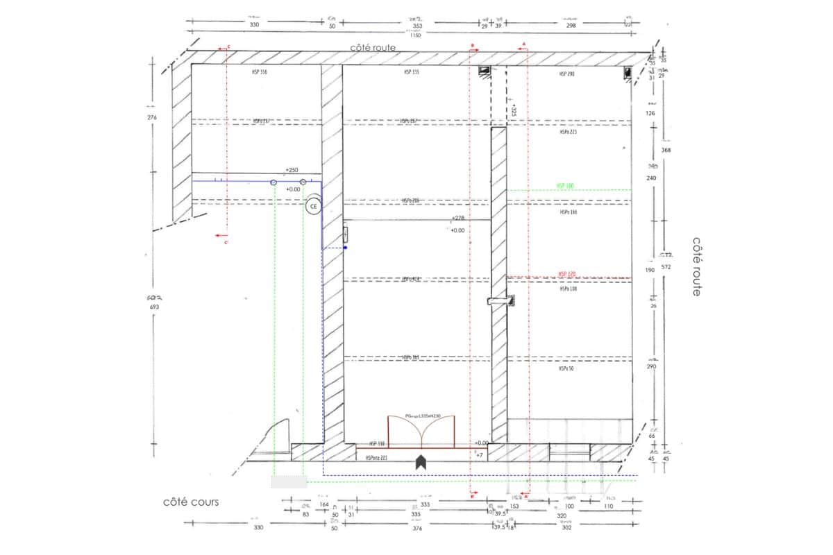 ancienne dépendance transformée en logement locatif plan existant