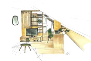 Aménager un studio étudiant sous les toits