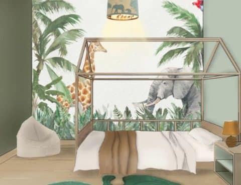 perspective chambre enfant dessin